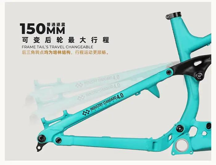 Cadre de vélo Enduro, suspension intégrale, 29/27.5ER, alliage d'aluminium, Soft Tail, 4 liens, VTT AM, DH Downhill, 12x148mm, DPD vers EU UK