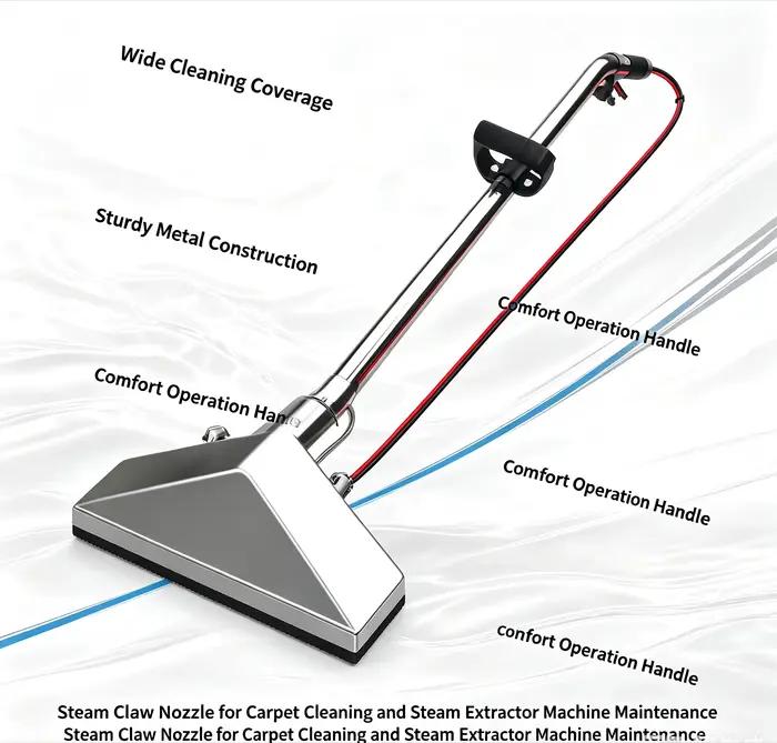 Tête d'aspiration pour tapis en acier inoxydable, accessoire de nettoyage vapeur tout-en-un pour machine de nettoyage intégrée