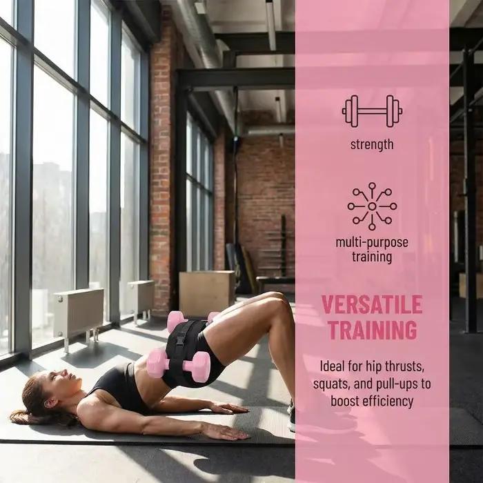 Ceinture d'exercice réglable pour les fessiers, accessoire de fitness à domicile compatible avec les haltères, activation des fessiers pour femmes et hommes