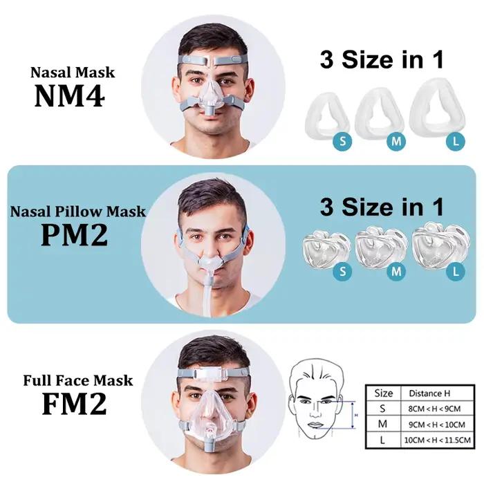 BMC Utilisation à domicile Appareil CPAP E-20C Dispositif à pression fixe avec masque et humidificateur pour anti-ronflement Apnée du sommeil Aide au sommeil BPCO