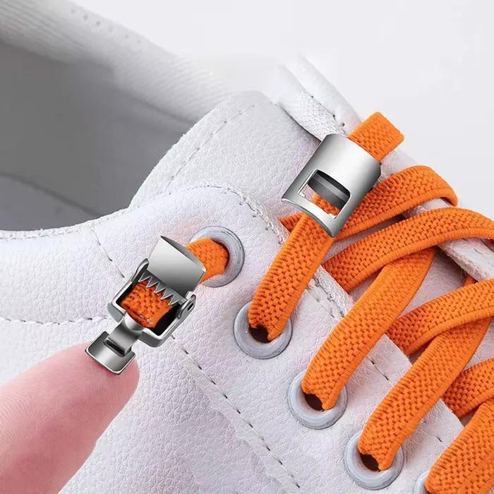 Bricolage chaussures de sécurité créatives accessoires lacets rapides fermoir lacets paresseux boucle lacets serrure en métal baskets cordes Snap