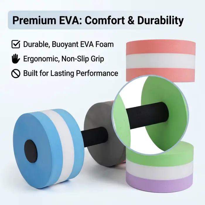 Nouvelles haltères flottantes en mousse EVA de haute qualité (1 paire) – Équipement de fitness aquatique pour piscine