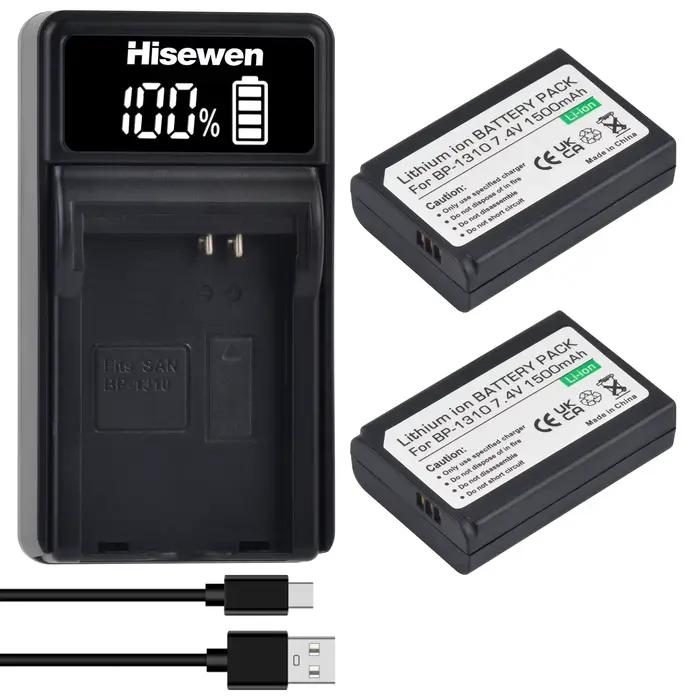 BP-1310 BP1310 BP BP1310 Batterie et chargeur pour appareils photo numériques Samsung pour NX5 NX10 NX11 NX20 NX100 1500 mAh