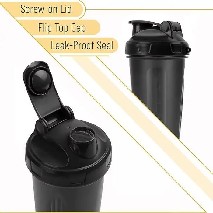 Bouteille shaker 600ml acier inoxydable sans BPA pour fitness portable anti-fuite élégante pour entraînement et récupération