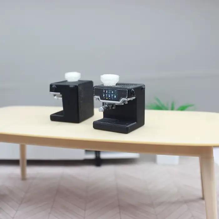 Machine à café miniature à l'échelle 1:12, accessoires pour maison de poupée, modèle de machine à café miniature, meubles pour maison de poupée, jouet miniature