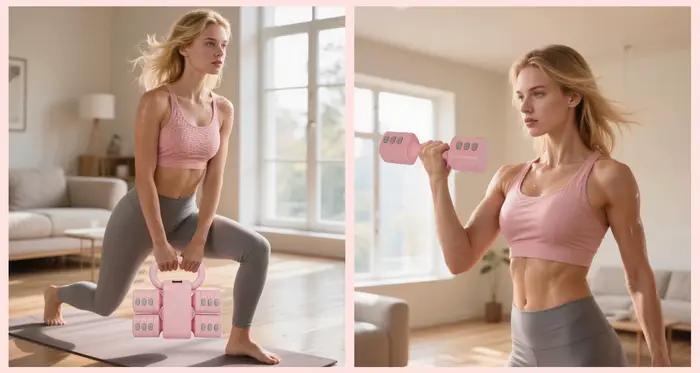 Kettlebell et haltères réglables deux-en-un en acier multifonctionnels pour la maison