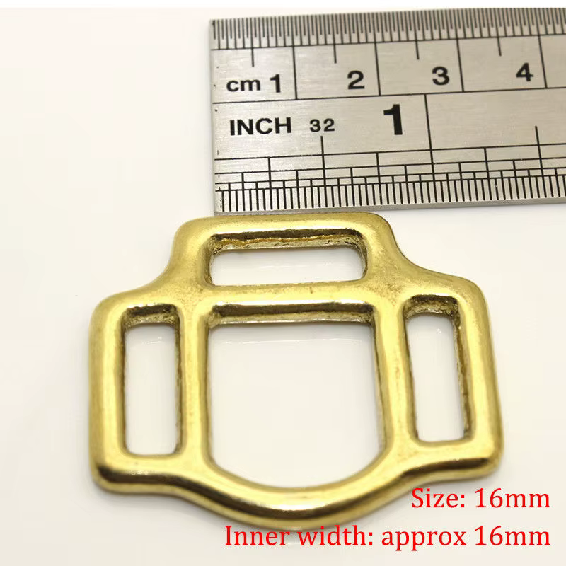 Halter carré en laiton massif pour cheval, 3 côtés, boucles de bride, équipement équestre, artisanat