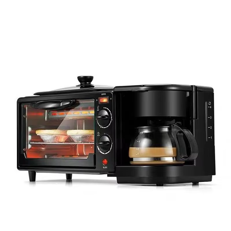 Cuisine 3 en 1 petit déjeuner faisant la Machine cafetière goutte à goutte ménage pain Pizza poêle g