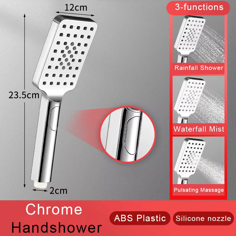 Pommeau de Douche Noir et localité, Accessoire à Grand Débit, ABS