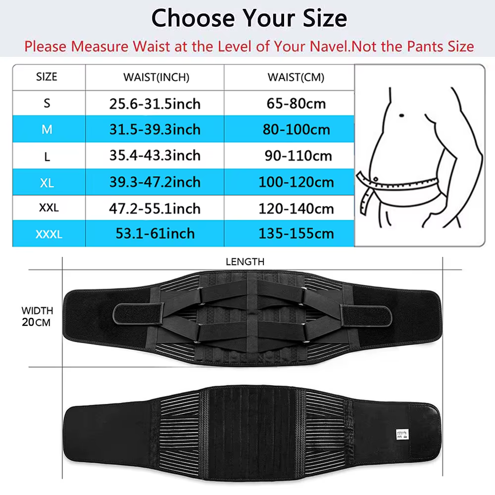 Ceinture de soutien lombaire à Double traction pour hommes et femmes, Corset orthopédique de taille,