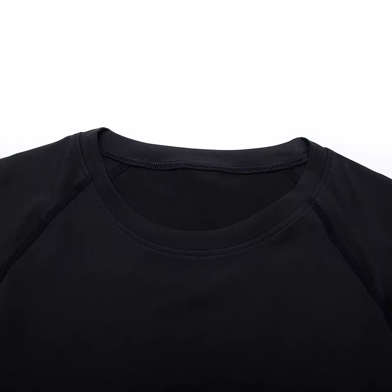 Hommes Compression course t-shirt Fitness serré à manches courtes t-shirt formation Jogging chemises