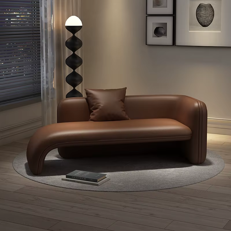 Banc de chambre de luxe design, banc de salon nordique moderne, tabouret ergonomique unique et minim
