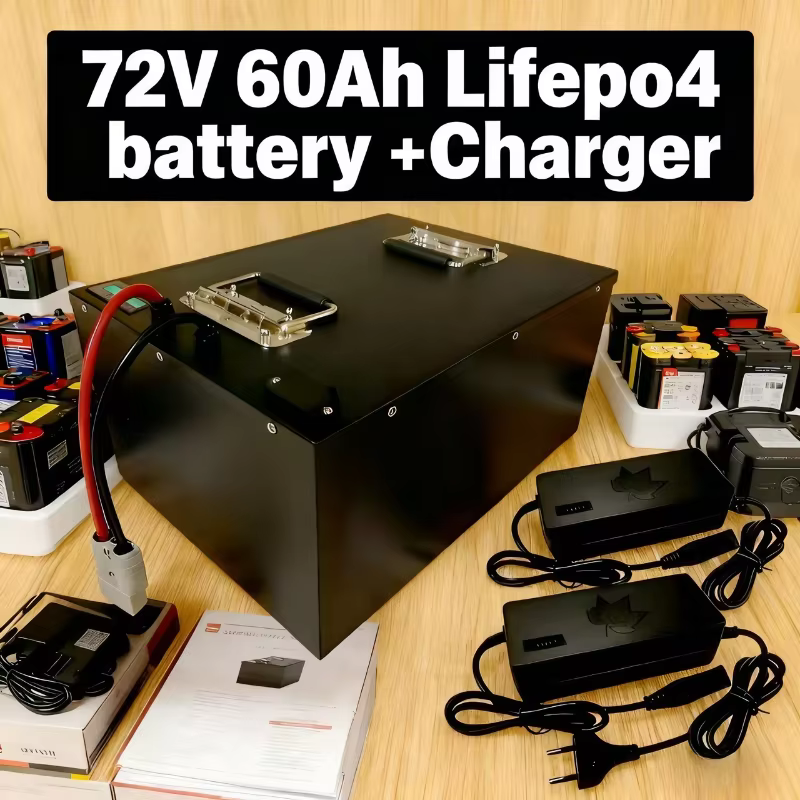 Batterie LiFePO4 ultra haute capacité 72 V 60 Ah (24S BMS) – conçue pour les vélos électriques haute