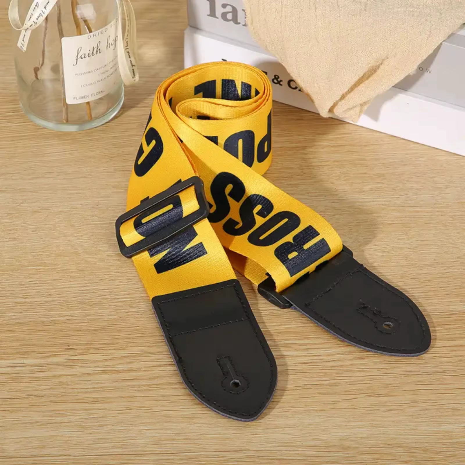 JEStrap en cuir grain de calcul de qualité supérieure pour guitares classiques, électriques et basse