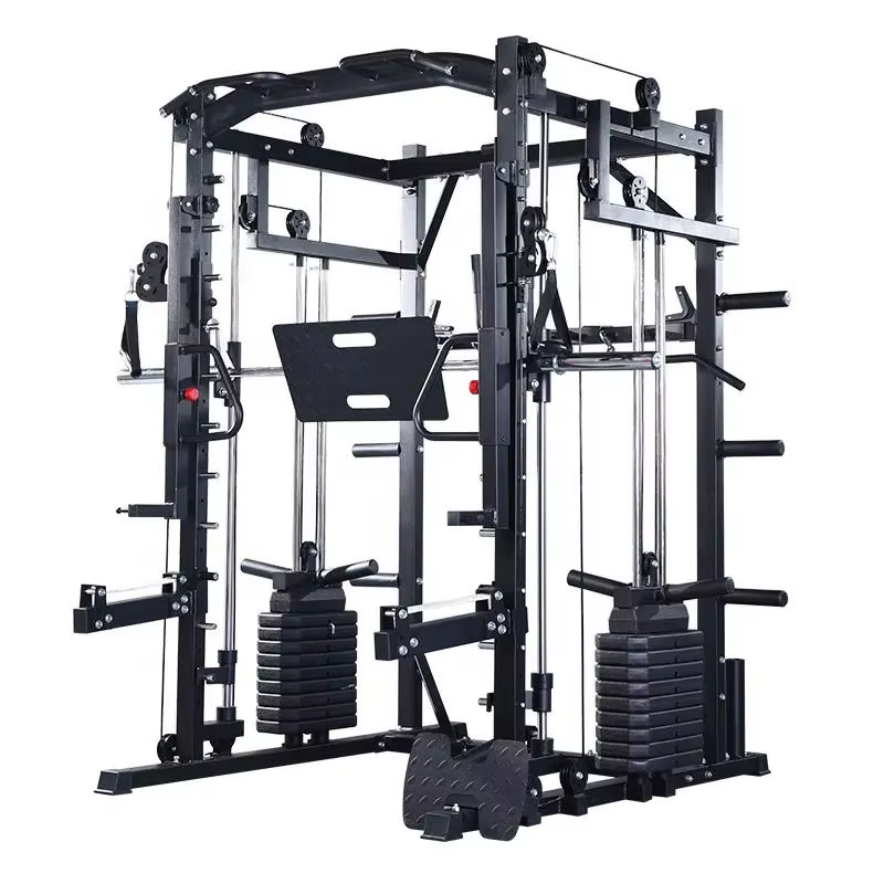 Machine Smith professionnelle d'usine, Power Cage, Gantry de musculation, Rack à squats domestique, 