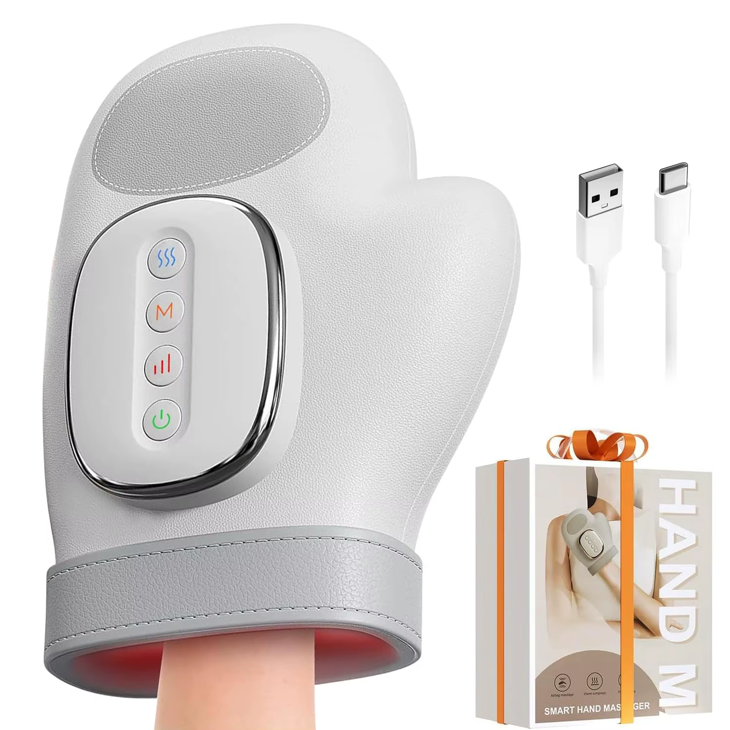 Gant de massage intelligent pour les mains avec chaleur et compression, soulagement de l'arthrite et