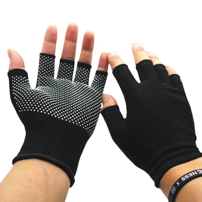 Gants d'entraînement de poids lourd pour hommes et femmes, pour musculation, demi-doigt, antidérapan
