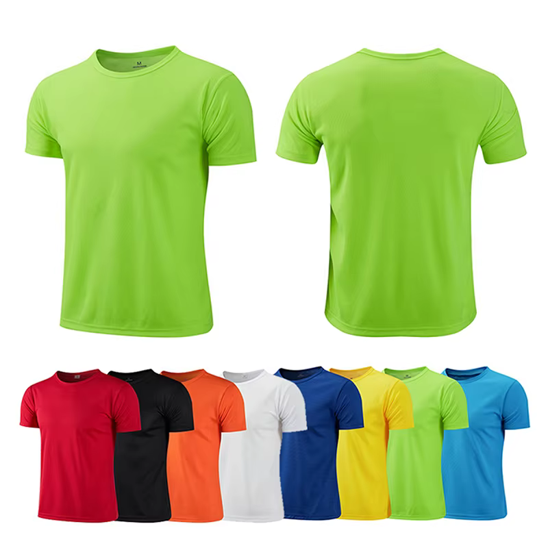 T-Shirt de Sport multicolore à manches courtes, séchage rapide, maillots de gymnastique, chemise de 