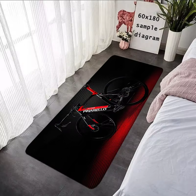 Tapis de vélo de course de vélo, motif dynamique rouge/bleu, décoration de la maison pour salon, cha