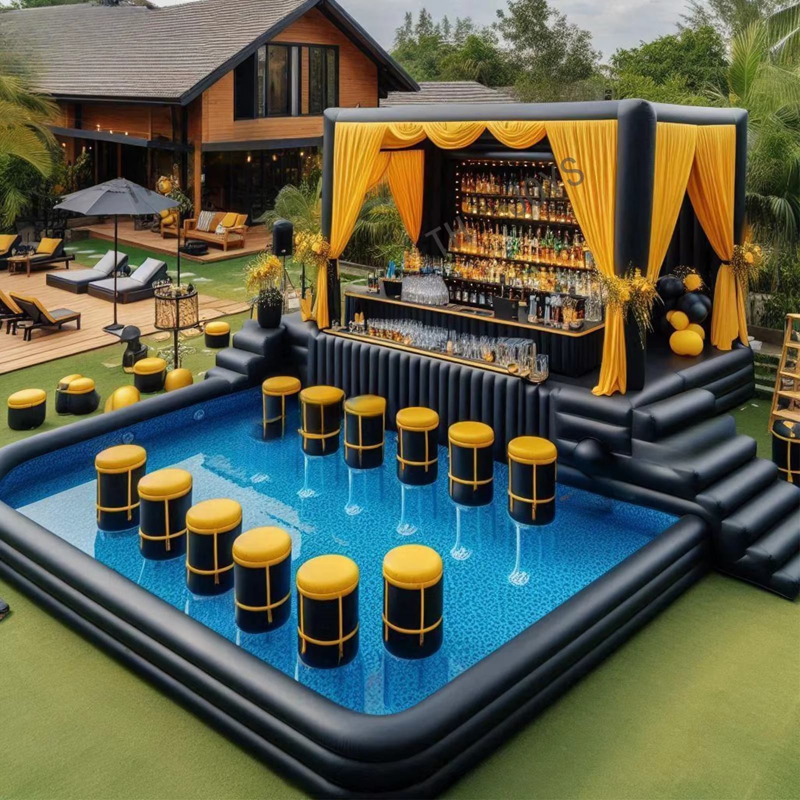 Pub gonflable, nouveau Design, piscine d'eau, barre de piscine gonflable pour fête