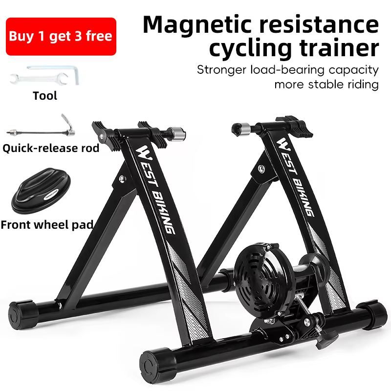 WEST BIKING – rouleau de vélo magnétique pour entraînement en salle, 26 à 27,5 pouces, vélo de route