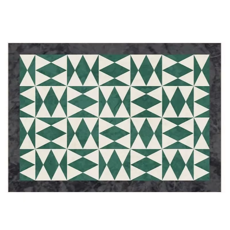 Tapis à carreaux rétro français, paillassons de sol de chevet, canapé non ald, tapis de table basse 