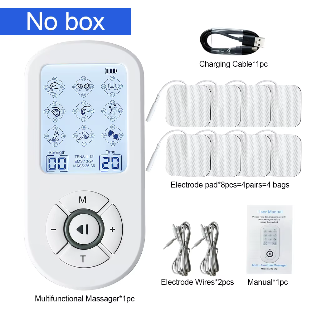 Masseur corporel électrique TENS, stimulateur musculaire numérique EMS, appareil de massage à haute 