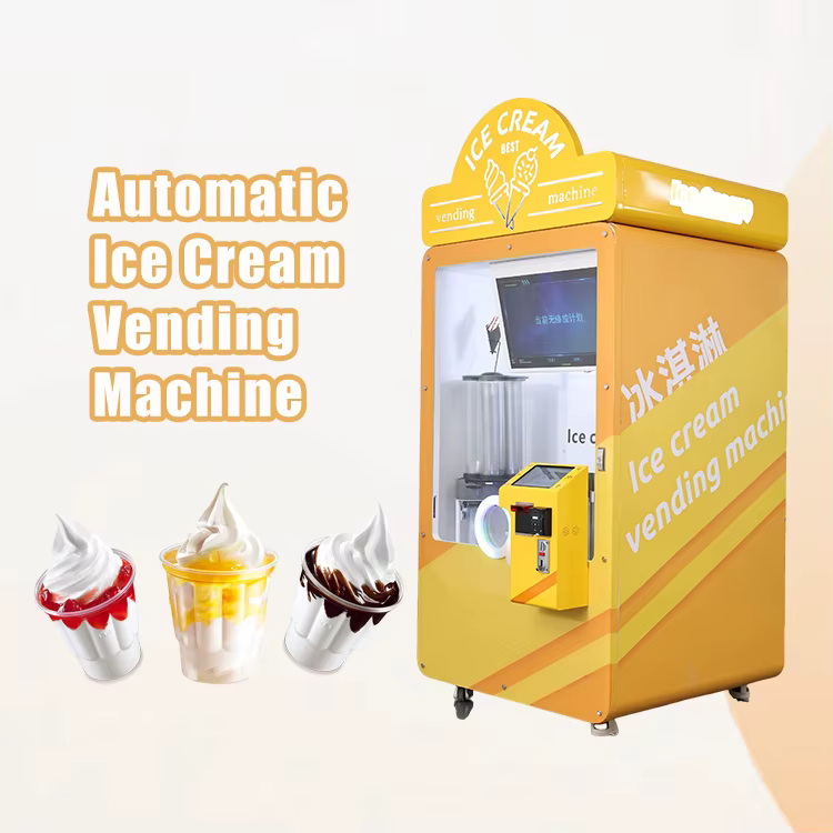 Machine à crème glacée dure commerciale personnalisée pour l'extérieur avec diverses saveurs, machin