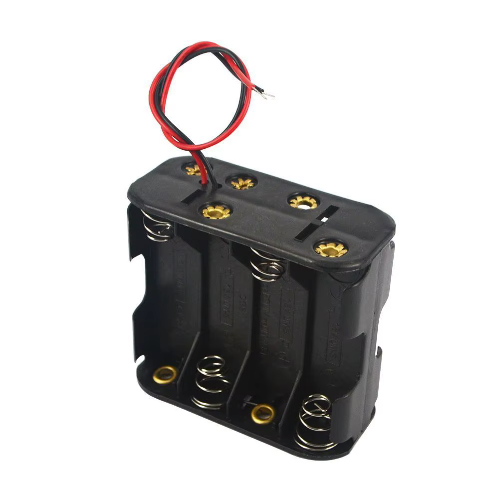 Boîte à piles 8 piles AA avec fil de plomb, boîtier de batterie 12 volts 12V, pile de piles, fente à
