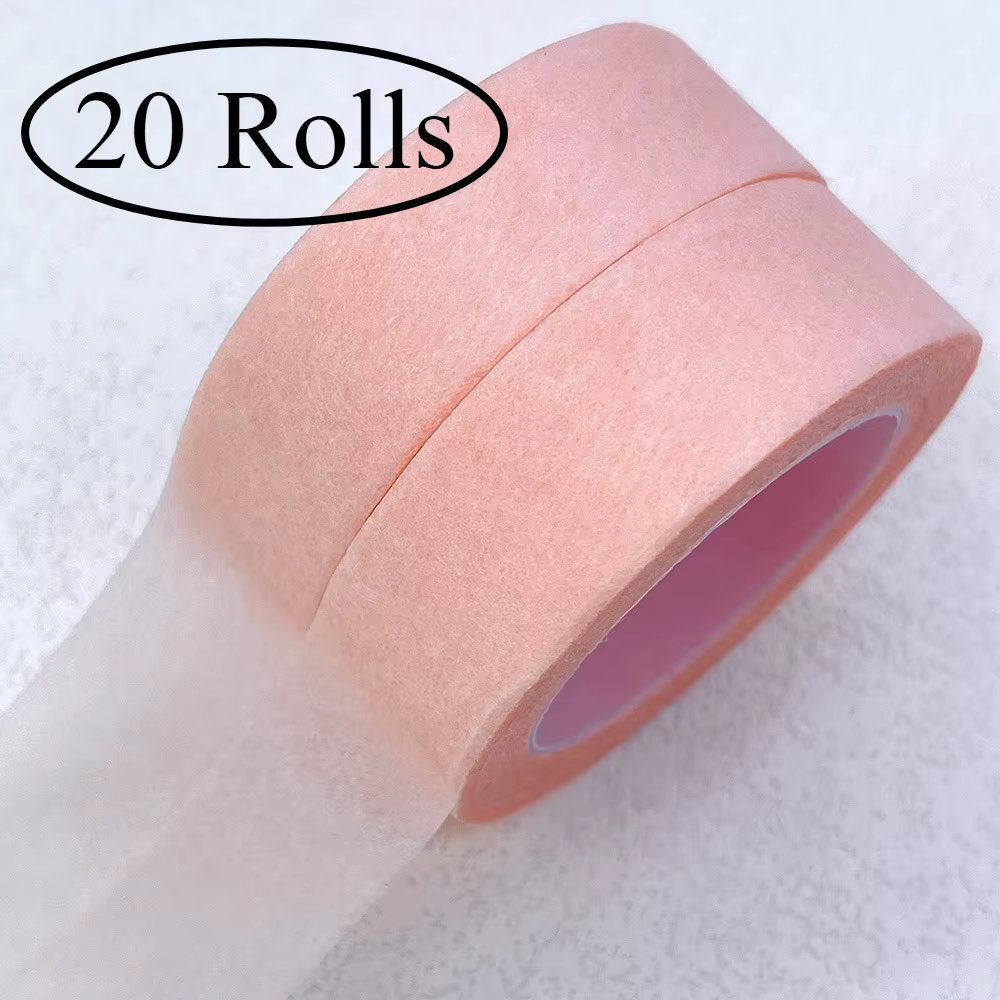 Zanse 20 rouleaux de ruban adhésif pour cils, patchs sous les yeux, tissu Non tissé, respirant, Exte