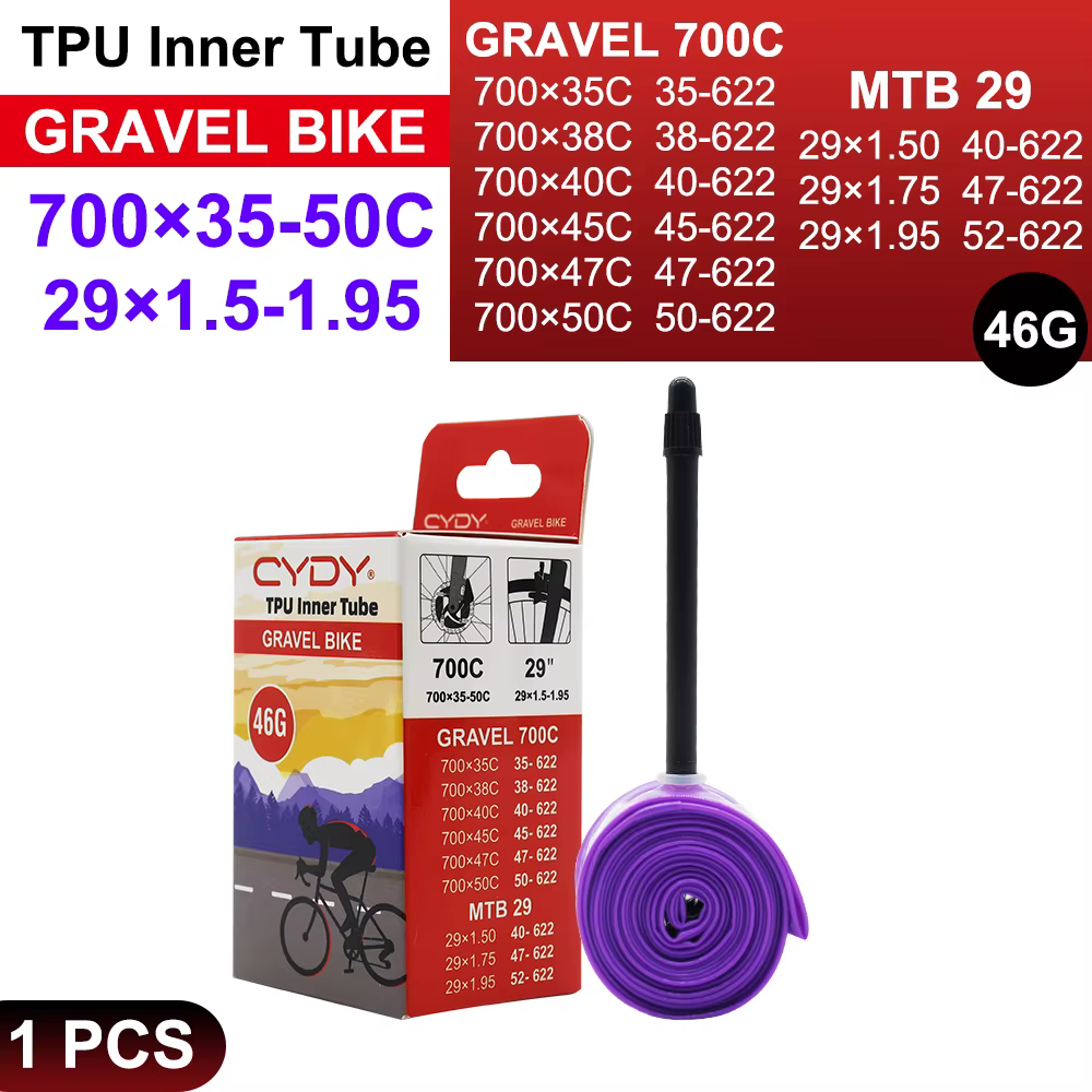 CYDY TPU chambre à air 700C 700 × 35-50C 35C 38C 40C 42C 45C 47C vélo de gravier 29 × 1.5 1.75 1.95 
