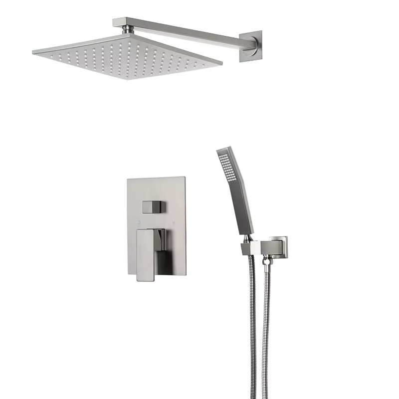 Système de douche dissimulé noir, cascade de pluie, salle de bains, ensemble de robinets de douche e