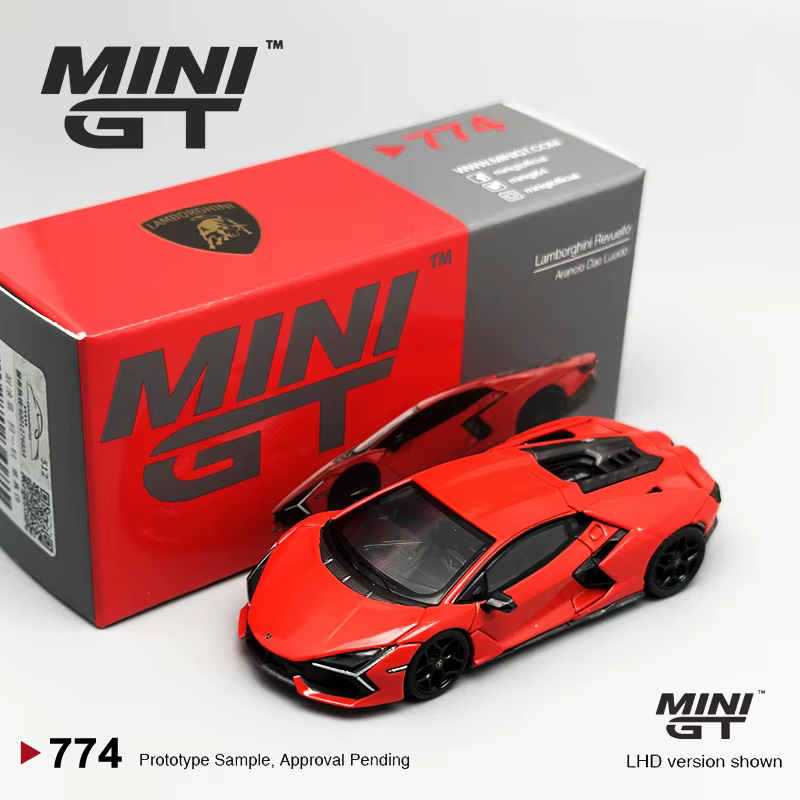 MINIGT 1:64 Lamborghini Revuelto Arancio Dac Lucido modèle de voiture en alliage 774