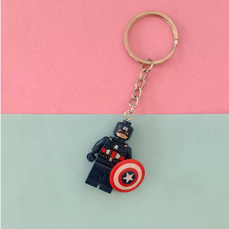 Porte-clés Spiderman, Porte-clés Iron Man, Porte-clés Personnage Anime Cool, Breloque de Sac à Dos E