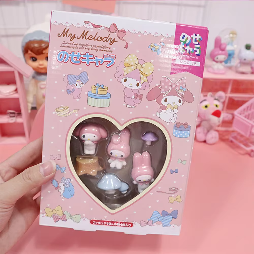 Figurine à pompon Purin Melody Little Twin Star Sanurgente pour enfants, modèle de dessin animé, jou