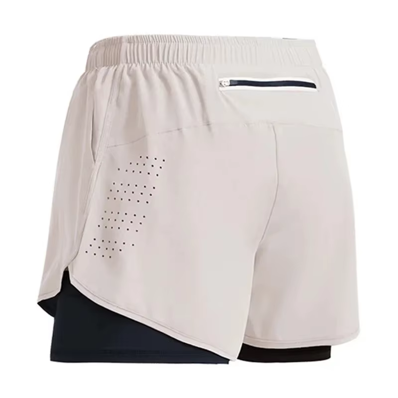 Short de course pour hommes séchage rapide Fitness ventiler Double couche Shorts hommes nouveau Spor