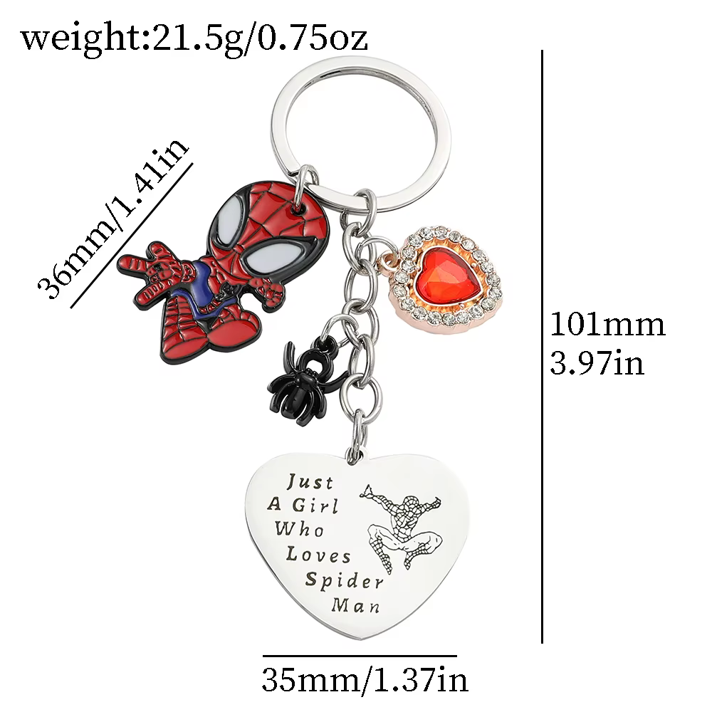 Porte-clés modèle Spiderman Avengers Super-héros Spider-Man, figurine de dessin animé, accessoires p
