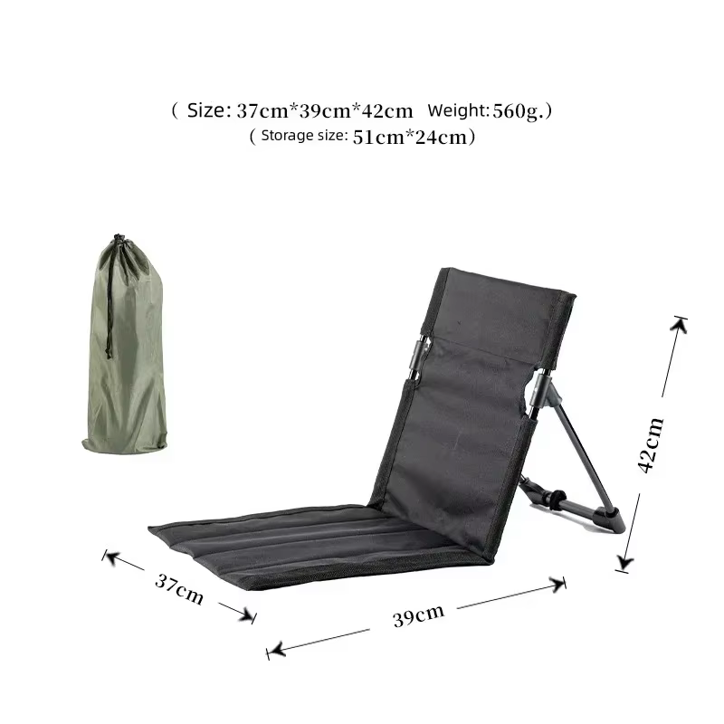 Chaise de Camping pliable, jardin extérieur, parc, chaise paresseuse simple avec coussin de dossier,