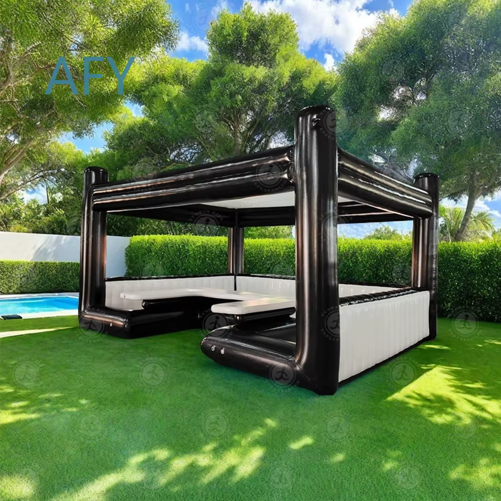 Bar de piscine gonflable multifonctionnel avec rangement, portable, pour les loisirs au bord de la p