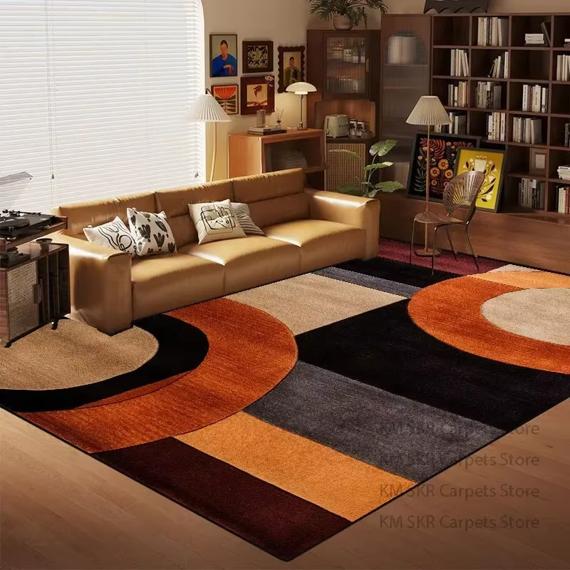 Tapis nordique multicolore pour salon, géométrie moderne, canapé, Table basse, décoration de maison,