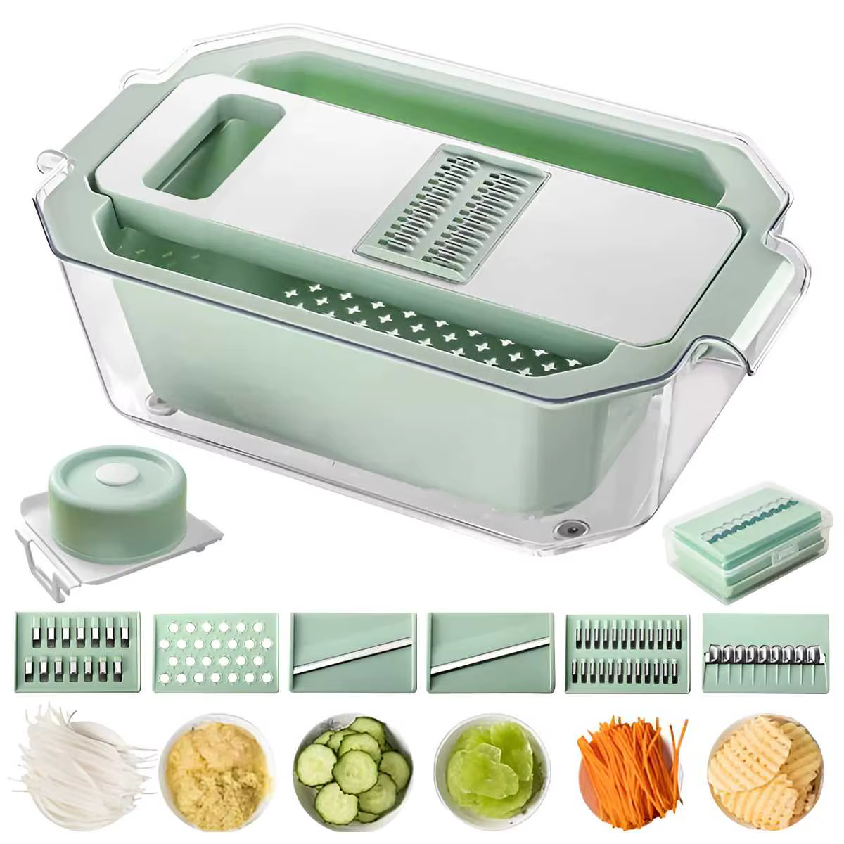 Râpe multifonction en acier inoxydable pour la cuisine domestique, essuie-glace, coupe-légumes, déch