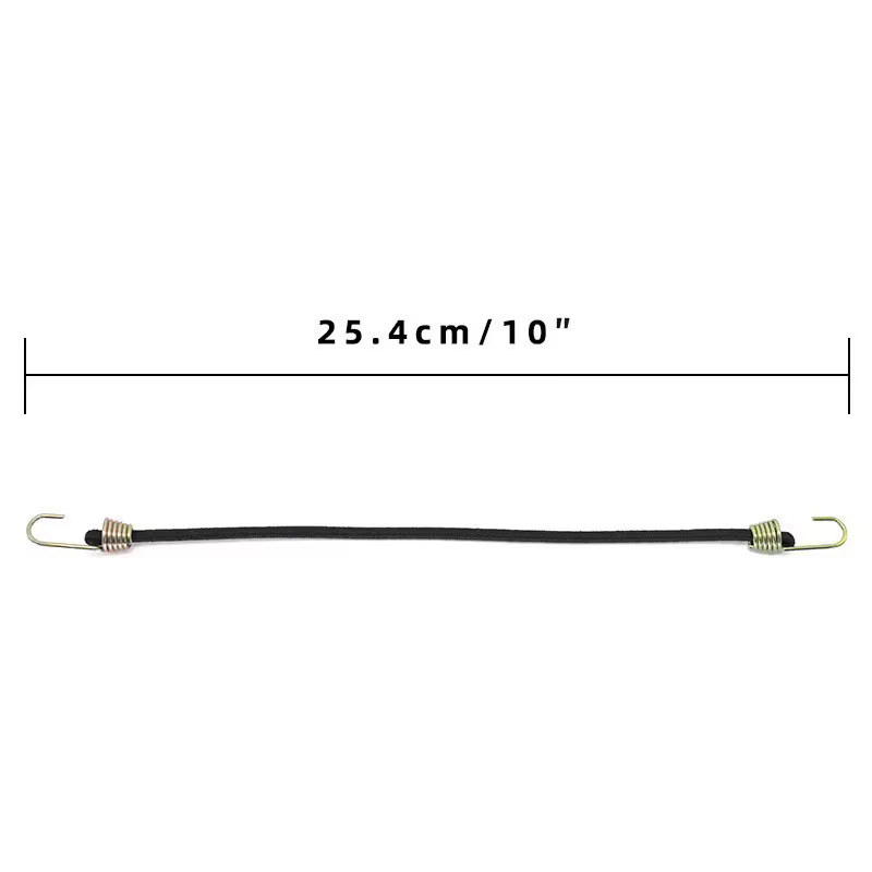 10 cordons élastiques à haute élasticité avec mousqueton, cordon de bagage de 25.5cm, cordes d'embal