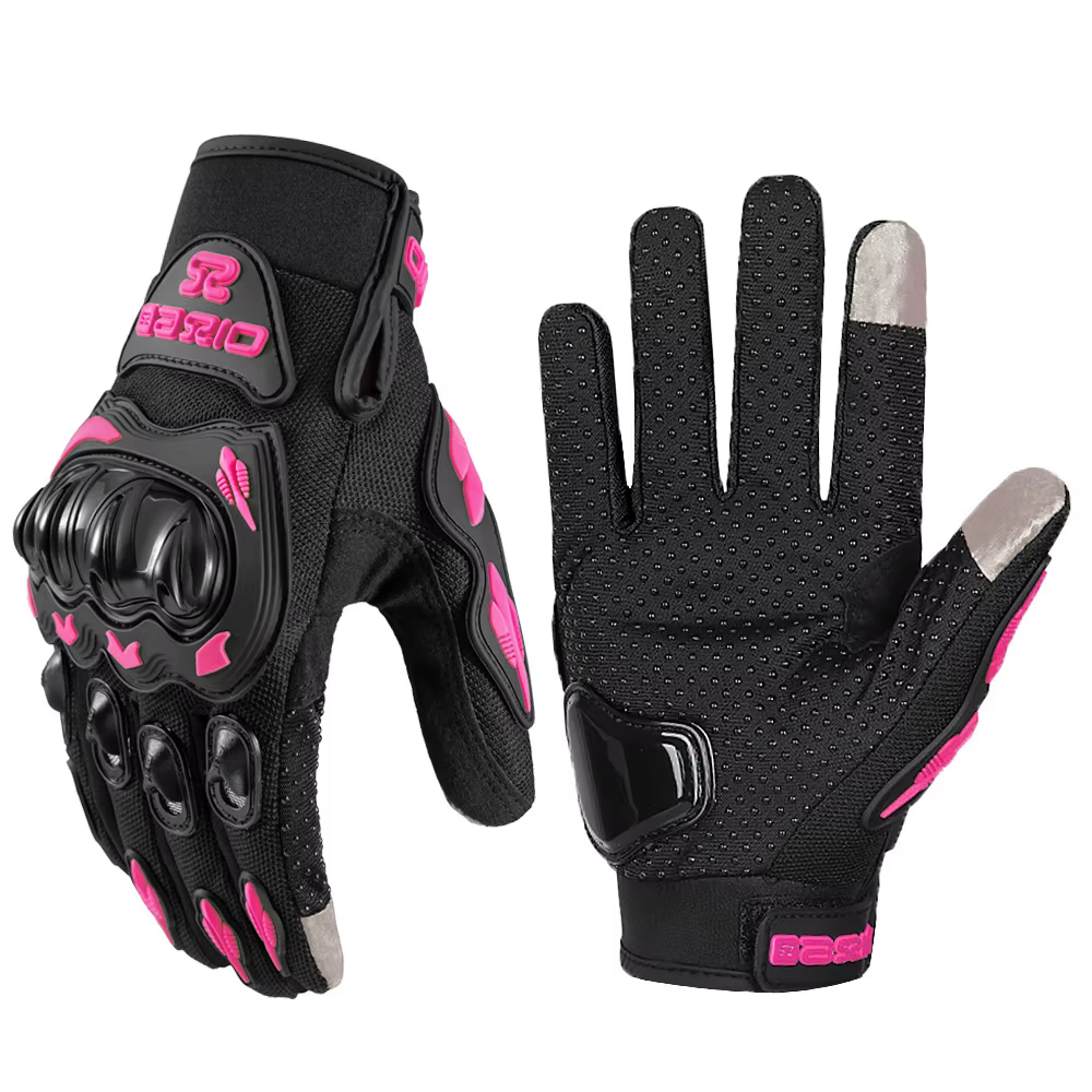 Gants de cyclisme pour moto, rose, pour écran tactile, pour Motocross, ATV, vtt, maille respirante, 