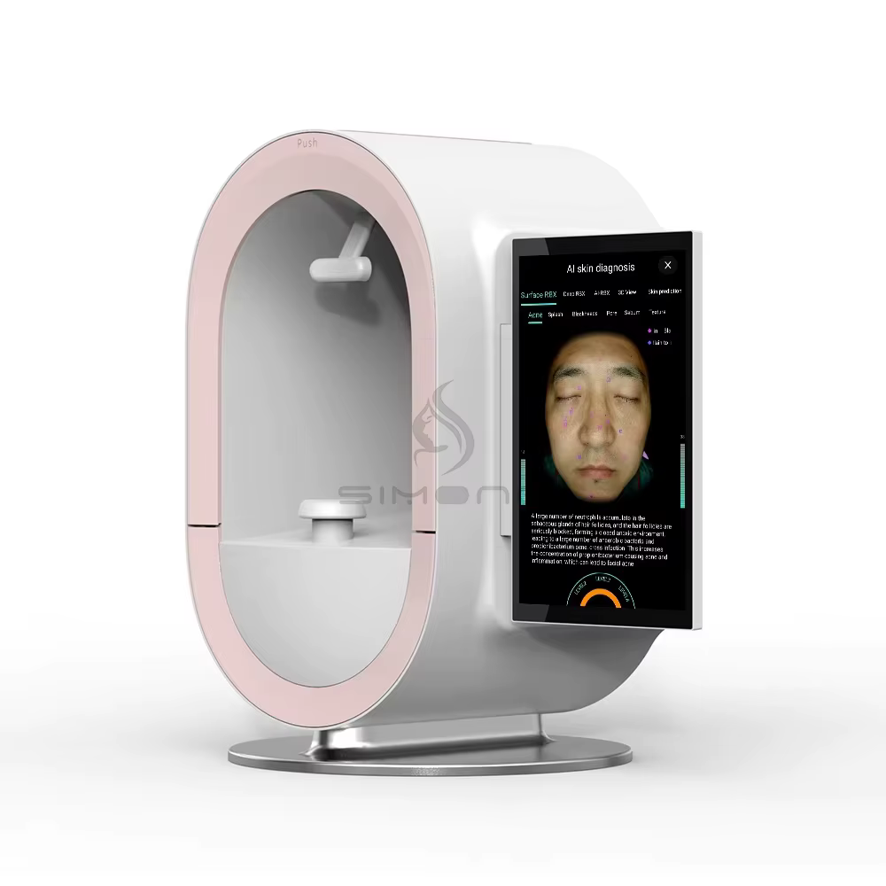 Appareil d'analyse de diagnostic de peau du visage intelligent AI, testeur Facial, Scanner, Machine