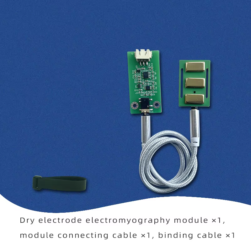 Biosensor-Électrode sèche portable EMG, capteur de signal musculaire, électronique Raspberry, matéri