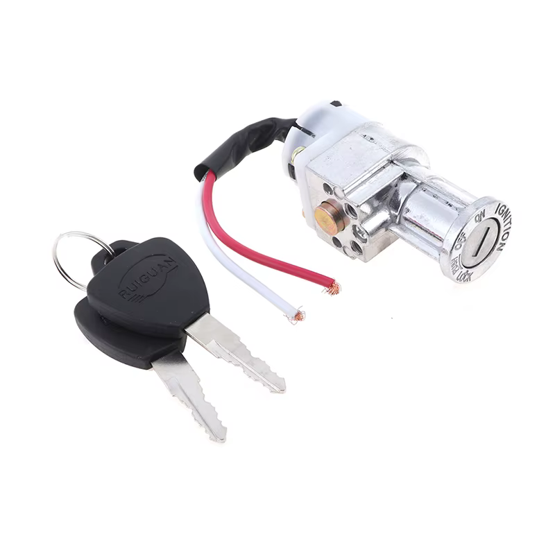 1pc nouveau chargeur de batterie universel Mini serrure avec 2 clés pour moto vélo électrique Scoote