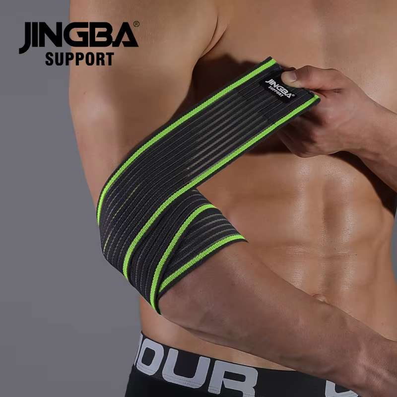 1 pièces réglable haltérophilie coudière protecteur sangles élastiques pour Fitness musculation gymn