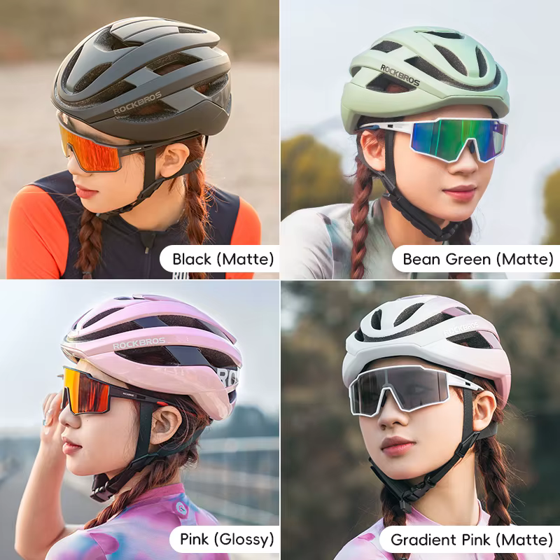 ROCKBROS-Casque de vélo pour homme et femme, VTT, sécurité routière, moulé intégralement, ultraléger