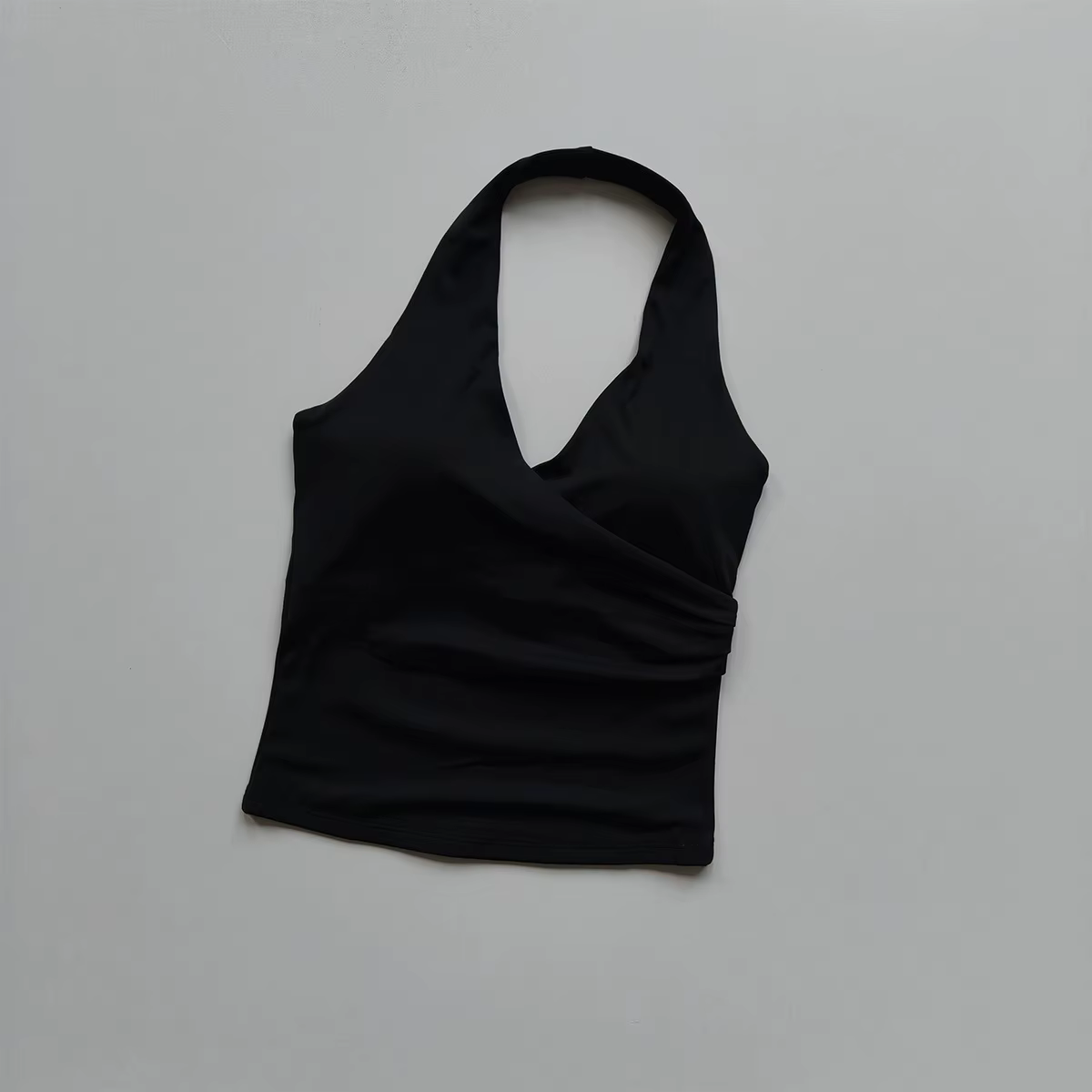 Soutien-gorge de sport sexy à col en V pour femme, couleur chair, avec bretelles croisées, débardeur