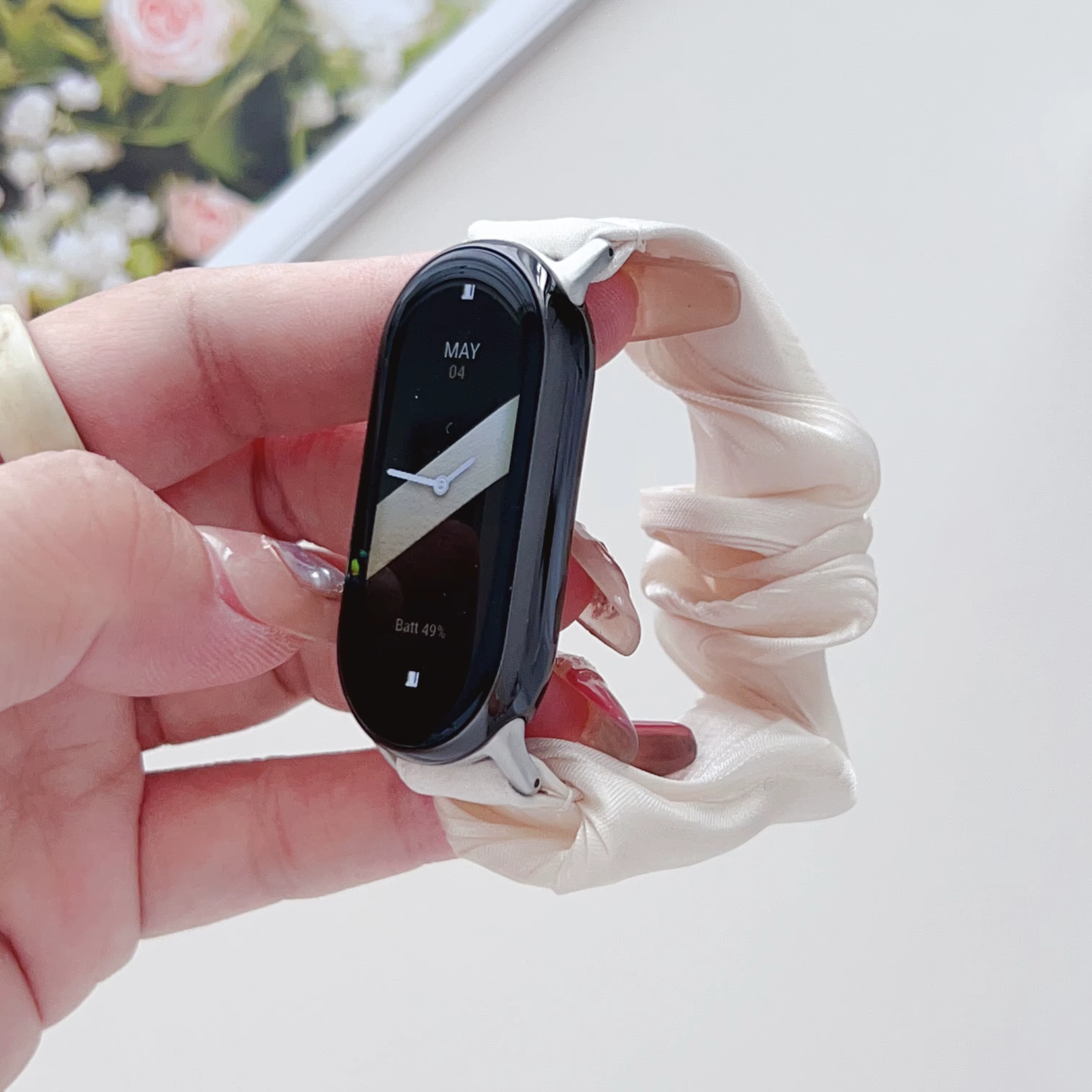 Bracelet en mousseline de soie élastique pour Xiaomi Mi Band 8, ruban extensible, ceinture de montre